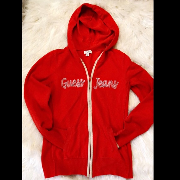 guess zip up sweater